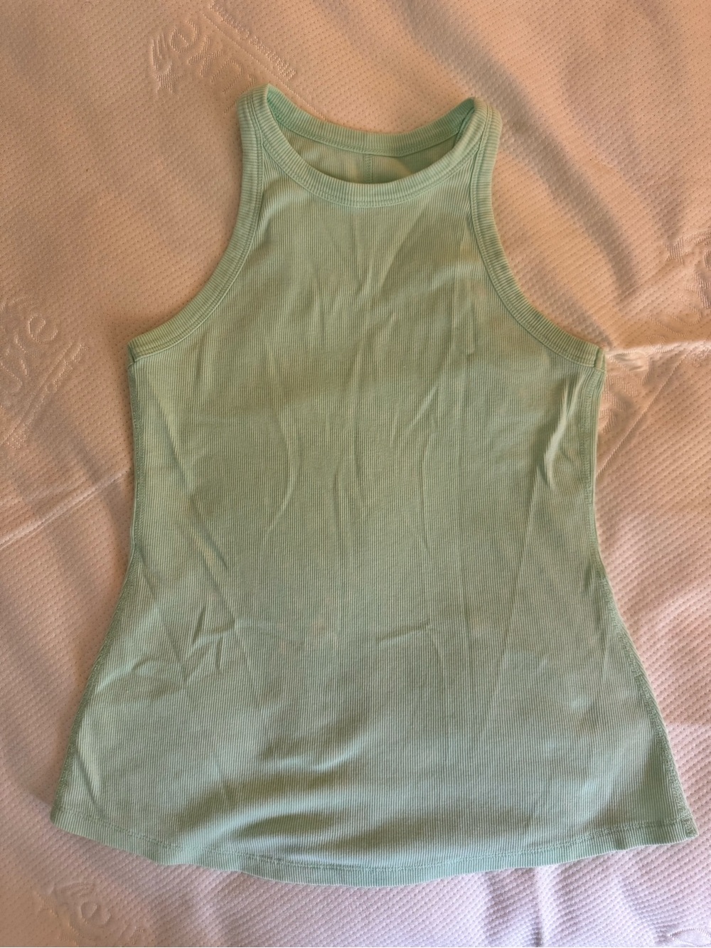 Mint Ribbed All In Motion Tank Top - Picture 2 of 3